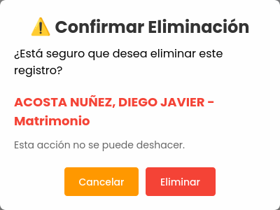 Borrar sacramento